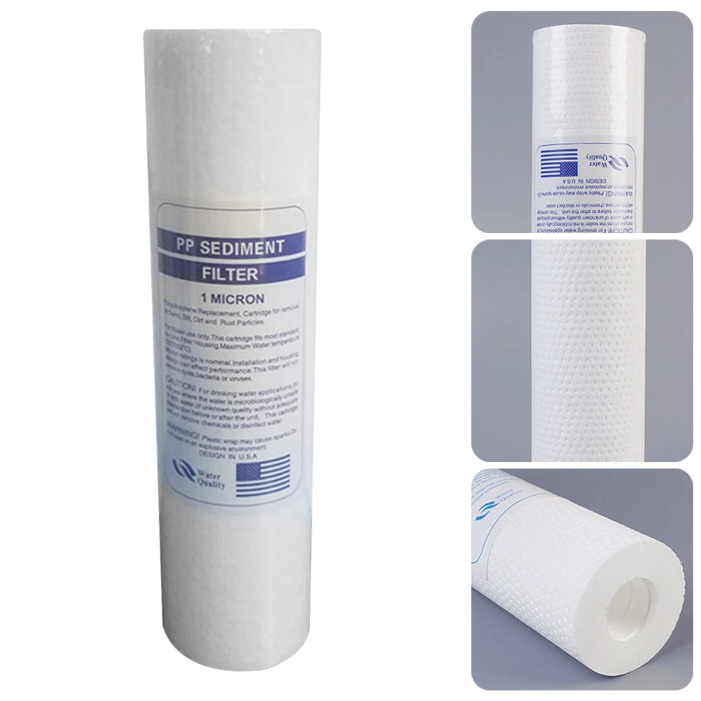 RO Water Replacement PP Sediment Filter 1 Micron / 5 Micron 10'' Acupuncture Process 6.2*6.2*25.4cm Cartridge Reverse Osmosis