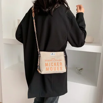

New 2019 textured satchel joker messenger bag stylish one-shoulder bucket bag