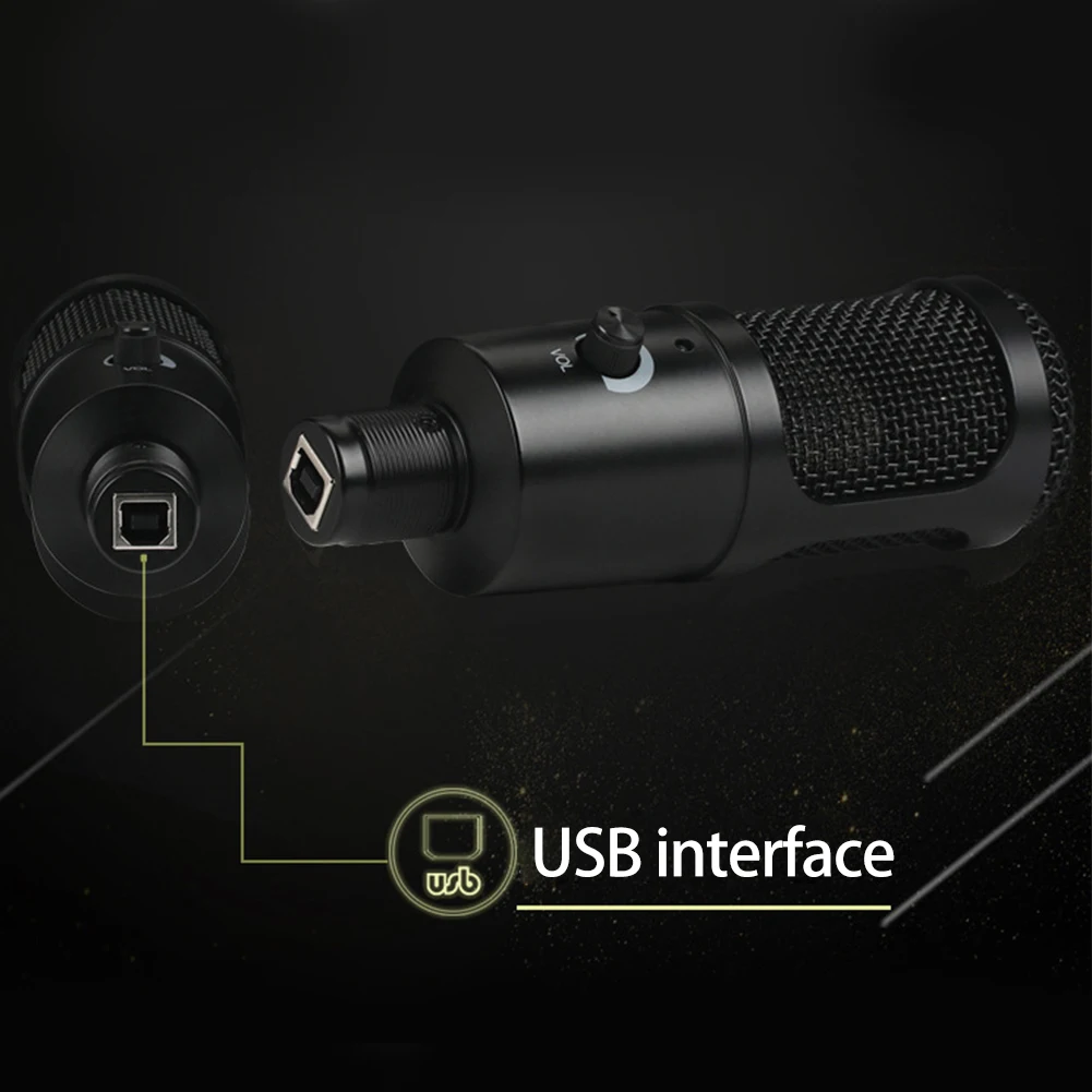 Музыкальный инструмент конференции для ПК Зарядка через usb профессиональный конденсаторный микрофон набор штатив Стенд настольный студийный запись