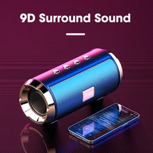 Alto-falantes bluetooth portátil 9d surround barra de som estéreo ipx7 coluna à prova dwaterproof água alto-falante militar do cinema em casa caixa de som
