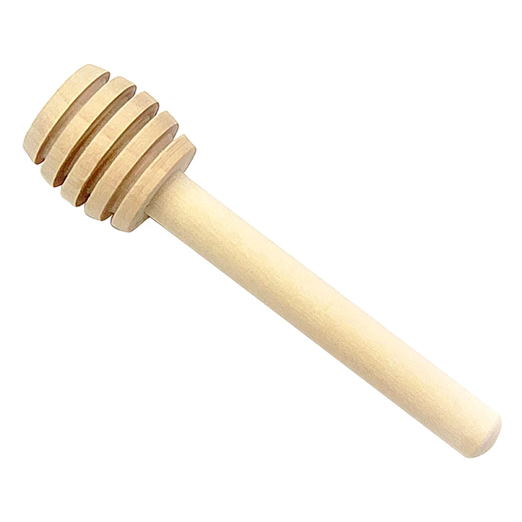 8cm/3.15in Wooden Honey Spoon Coffee Stir Bar Dipper Stick For Slime Box Jar Long Handle Mixing Stirring Rod | Дом и сад