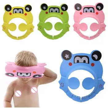 

Newborn Baby Bath Wash Hair Cap Ear Protection Adjustable Toddler Kids Adjustable Shield Shampoo Shower Eyes Ears Protection Hat