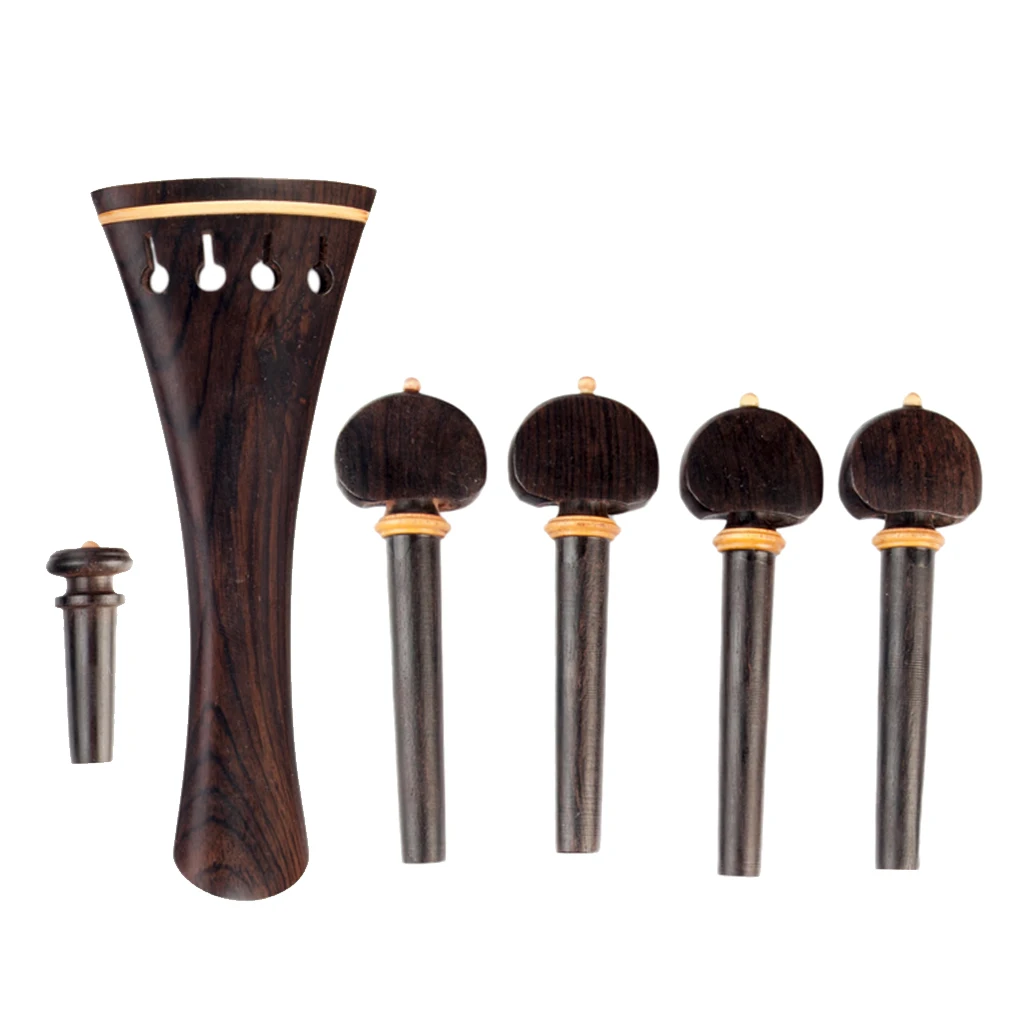 1 компл. Ebony 4/4 скрипки части с хвостовым тюнером тюнер тюнинга Endpin