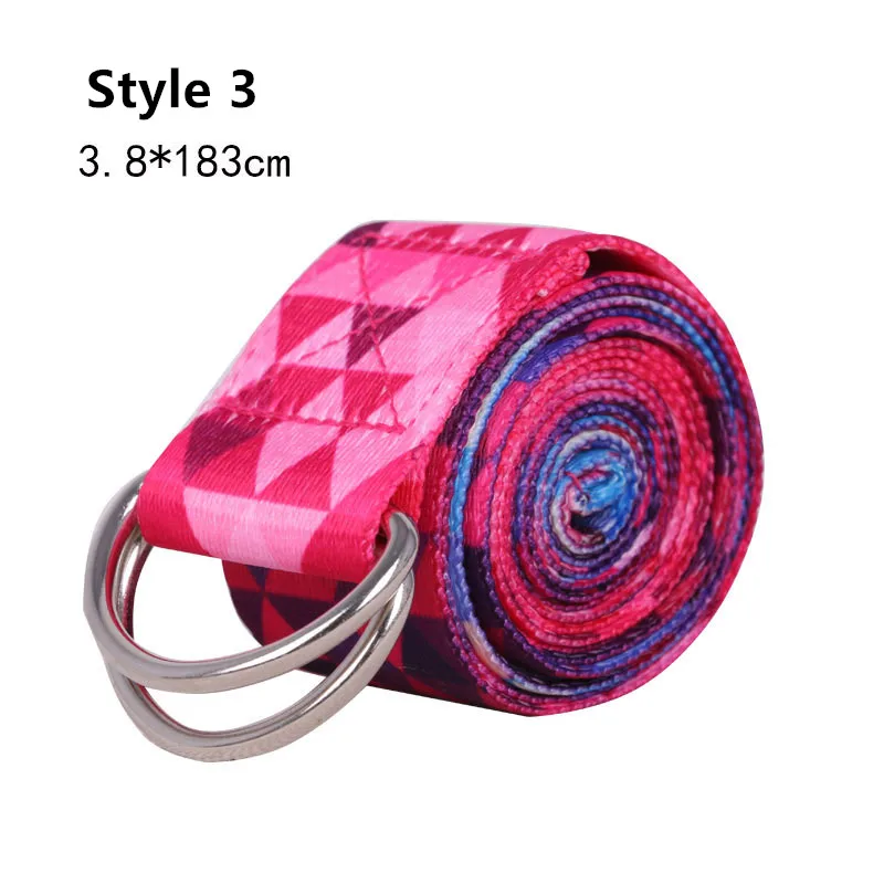 Style 3 183*3,8 см регулируемый растягивающийся пояс для йоги фитнес мужские и женские спортивные аксессуары d-образное кольцо сопротивление бедра эластичная лента - Цвет: Style 3