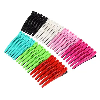 

6pcs Fashion Plastic Alligator Hair Clips Barrettes for Salon DIY Hairdressing Tool