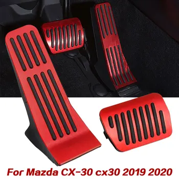 

2pcs/set Car Aluminum AT Accelerator Pedal Gas + Brake Pad Pedal For Mazda 3 CX-30 CX30 2019 2020