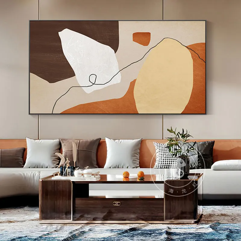 

Irregular Abstract Canvas Painting Color Blocks Posters Print Modern Wall Art Pictures for Living Room Bedroom Nordic Home Decor