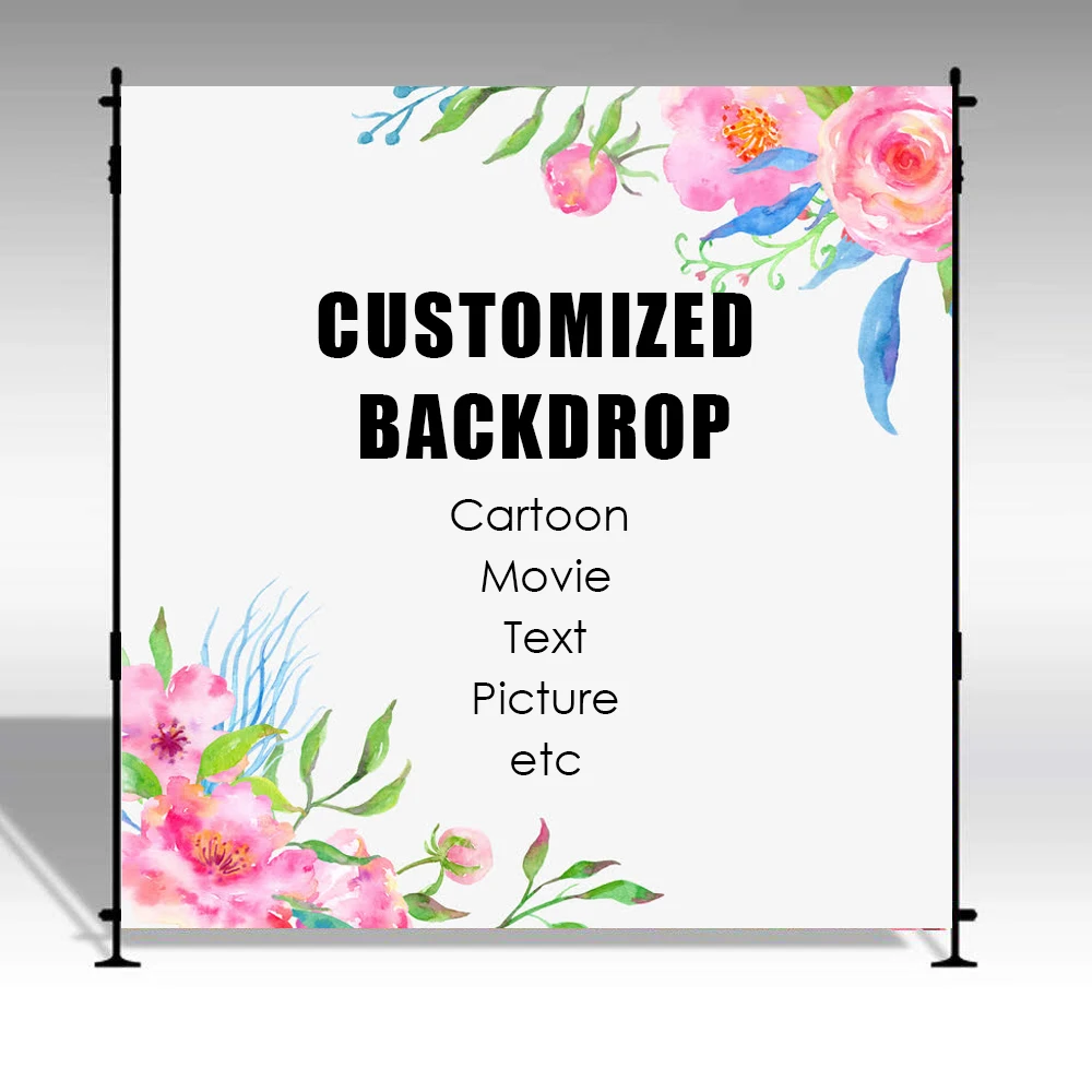 Pink Rose Glitter Backdrop Happy Birthday Photo Background Glitter shiny dots Background for photo studio photocall Name photo backdrop