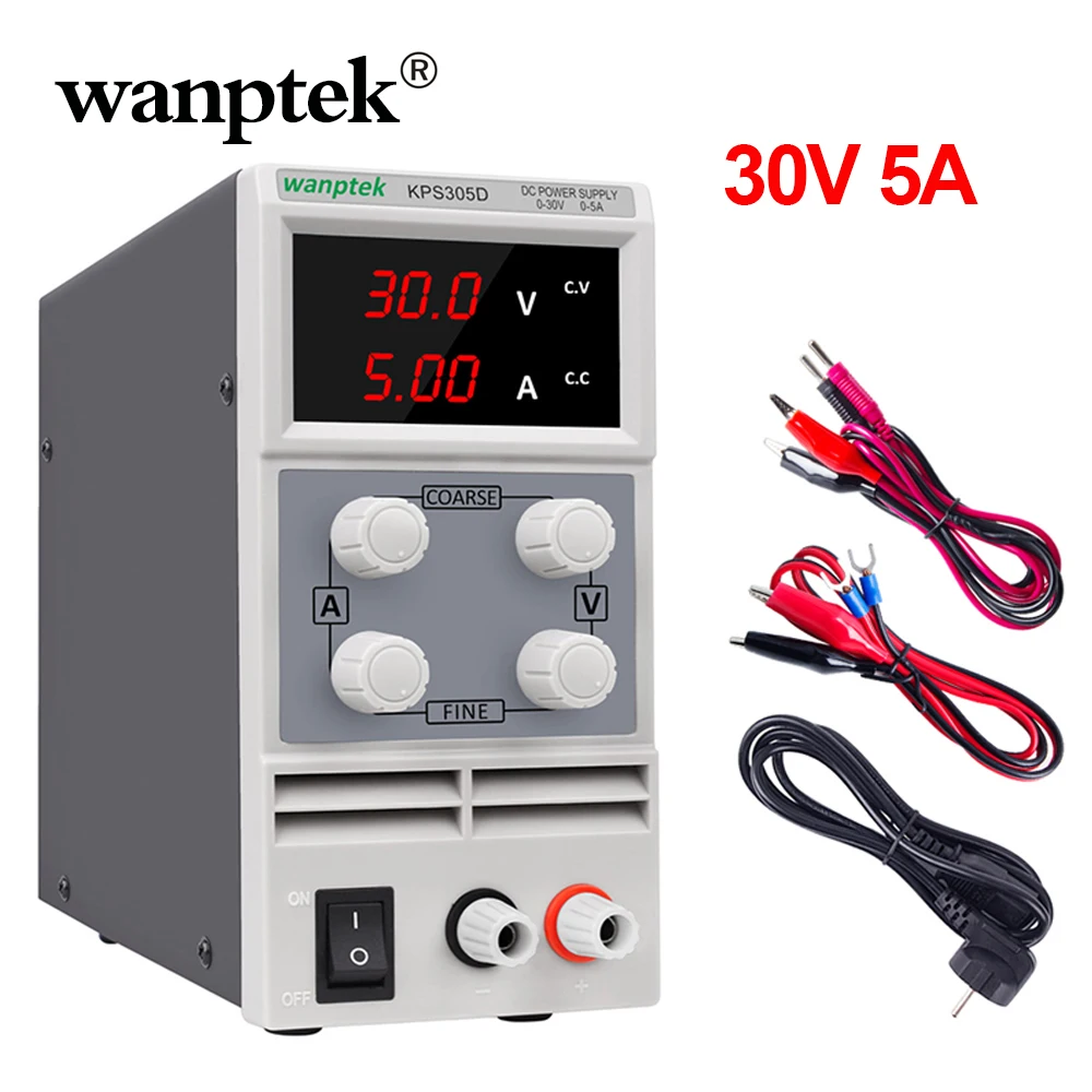 

Mini 3/4 Digit Regulated Switching Dc power supply KPS305DF 0~30V/0~5A Repair power source Digital Adjustable regulation power