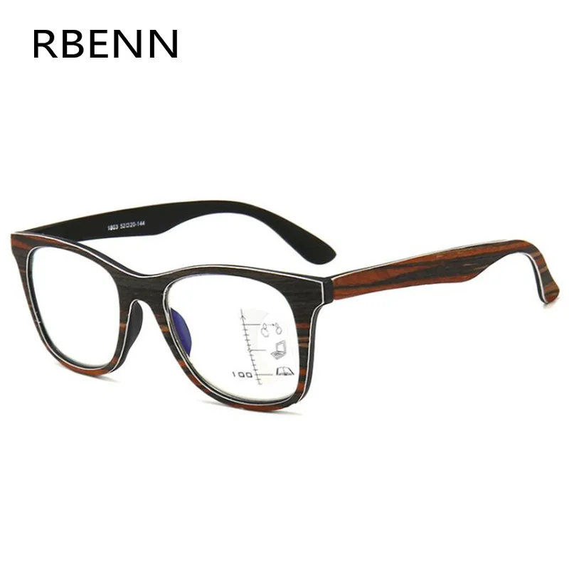 Деревянные зерна прогрессивные Мультифокальные очки для чтения женщин ...