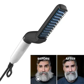 

Multifunctional Hair Comb Brush Curler Iron Beard Hair Straightener Brush Electric Hair Styler Tool For Men Hair Straighten Comb