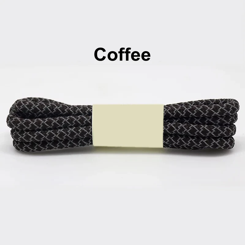 Coffee 1 пара 3 м светоотражающие кроссовки со шнурками шнурки спортивные шнурки круглые веревочные шнурки Длина 100/120/140/160 см шнурки строки - Цвет: Coffee