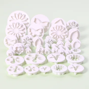 

33pcs/set Flower Blossom Plunger Fondant Cutter Sugarcraft Cake Decorating Tools DIY Cookie Stamper Baking Accessories