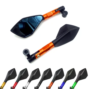 

CNC Aluminum Motorcycle Rearview Mirrors Blue Glass Motorcycle Side Mirror FOR suzuki sv1000 cb1300 suzuki gs 500 xsr900