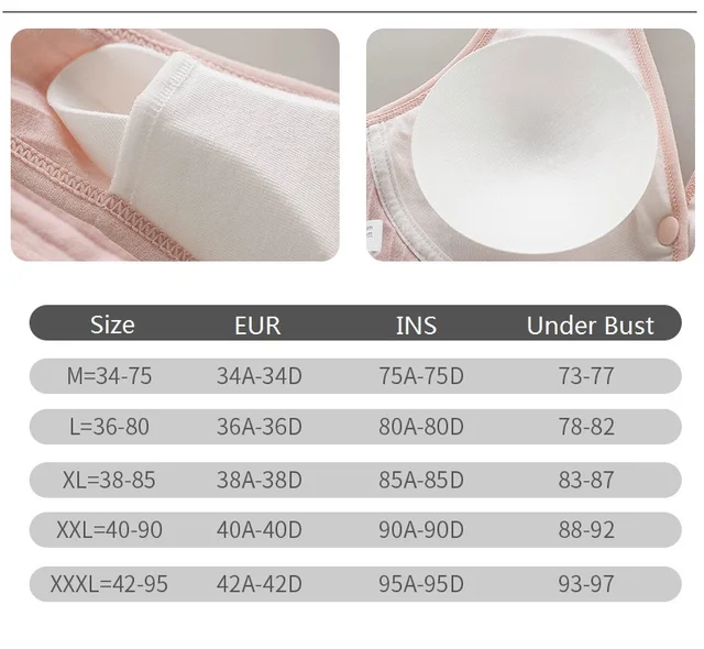 Vest Nursing Bra Cotton Wireless Maternity Pregnant Women Underwear  Seamless Plus Size Front Buckle Breast Feeding Bra Open