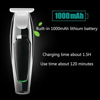 

Electric Hair Clipper 0 Cutter Head USB Rechargeable Trimmer with Limit Combs