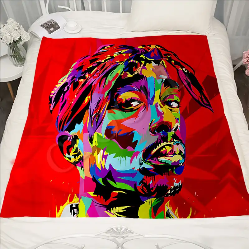 Details about  / The Rapper Tupac 2Pac 3D Print Sherpa Blanket Sofa Couch Quilt Cover Throw B34