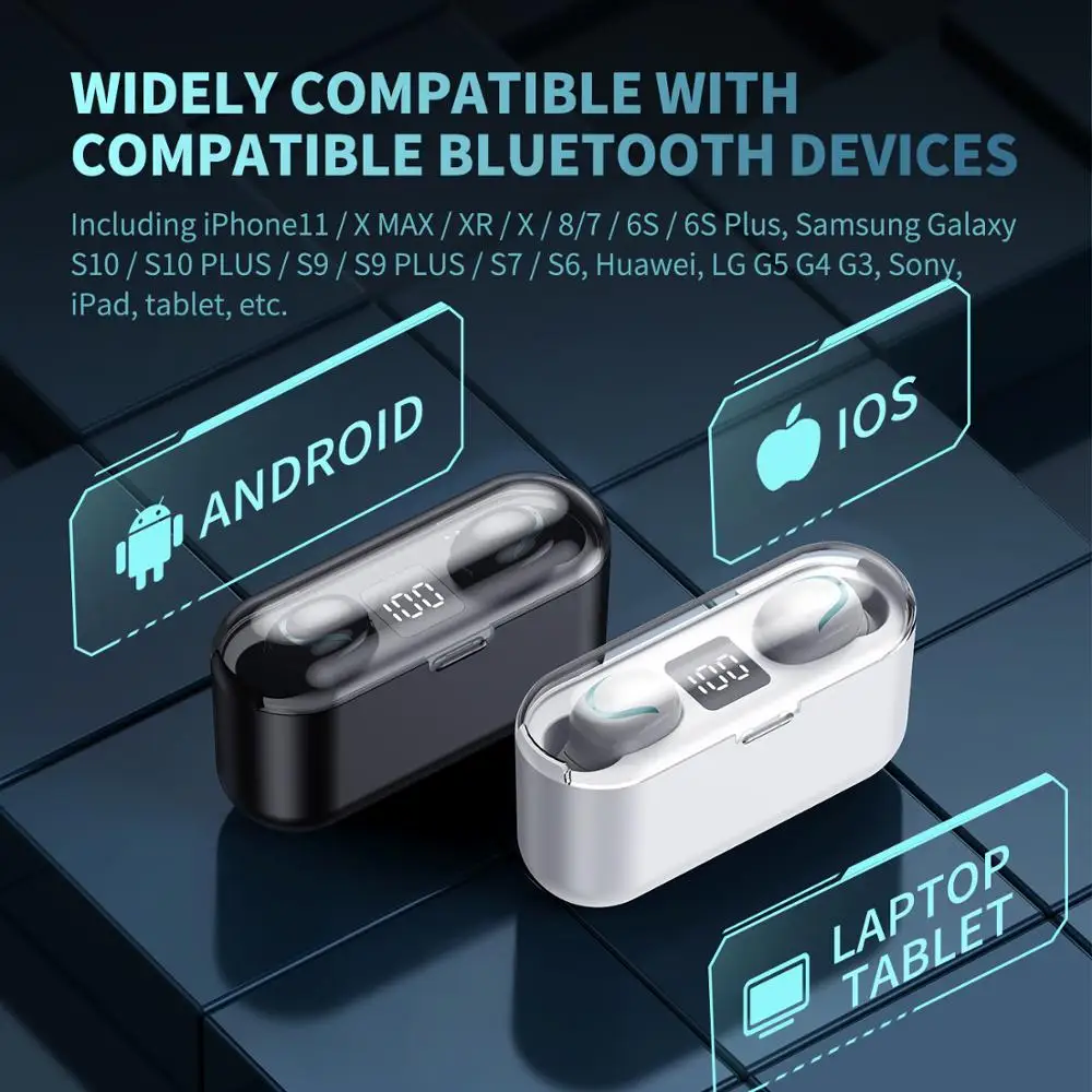 Беспроводные наушники Bluetooth 5 0 TWS HIFI мини в ухо спортивные для бега Поддержка