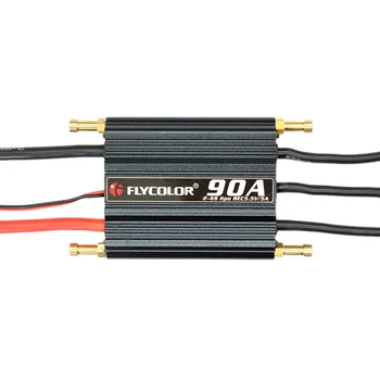 

Flycolor 90A Brushless ESC for RC Boat 2-6S with 5.5V/5A BEC