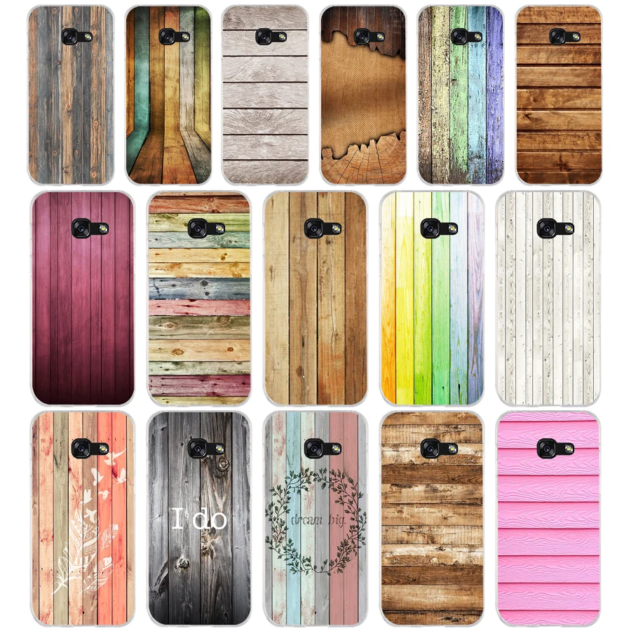 Custodia Morbida In Silicone Tpu Stile Legno 136Sd Per Samsung A3 2016 A5 2017 A6 Plus A7 A8 A9 Star Lite S 6 7 8 9