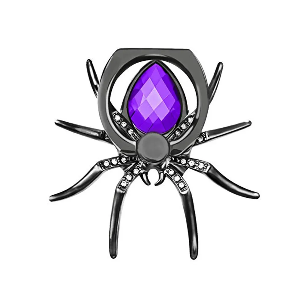 purple Универсальный держатель для мобильного телефона с кольцом-пауком на 360 градусов для iPhone 7 8 X samsung Xiaomi huawei - Цвет: purple