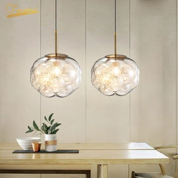 

Modern LED Glass Pendant Lamp Lighting Nordic Creative Glass Cloud Pendant Lights Loft Hotel Restaurant Bedroom Hanging Lamp