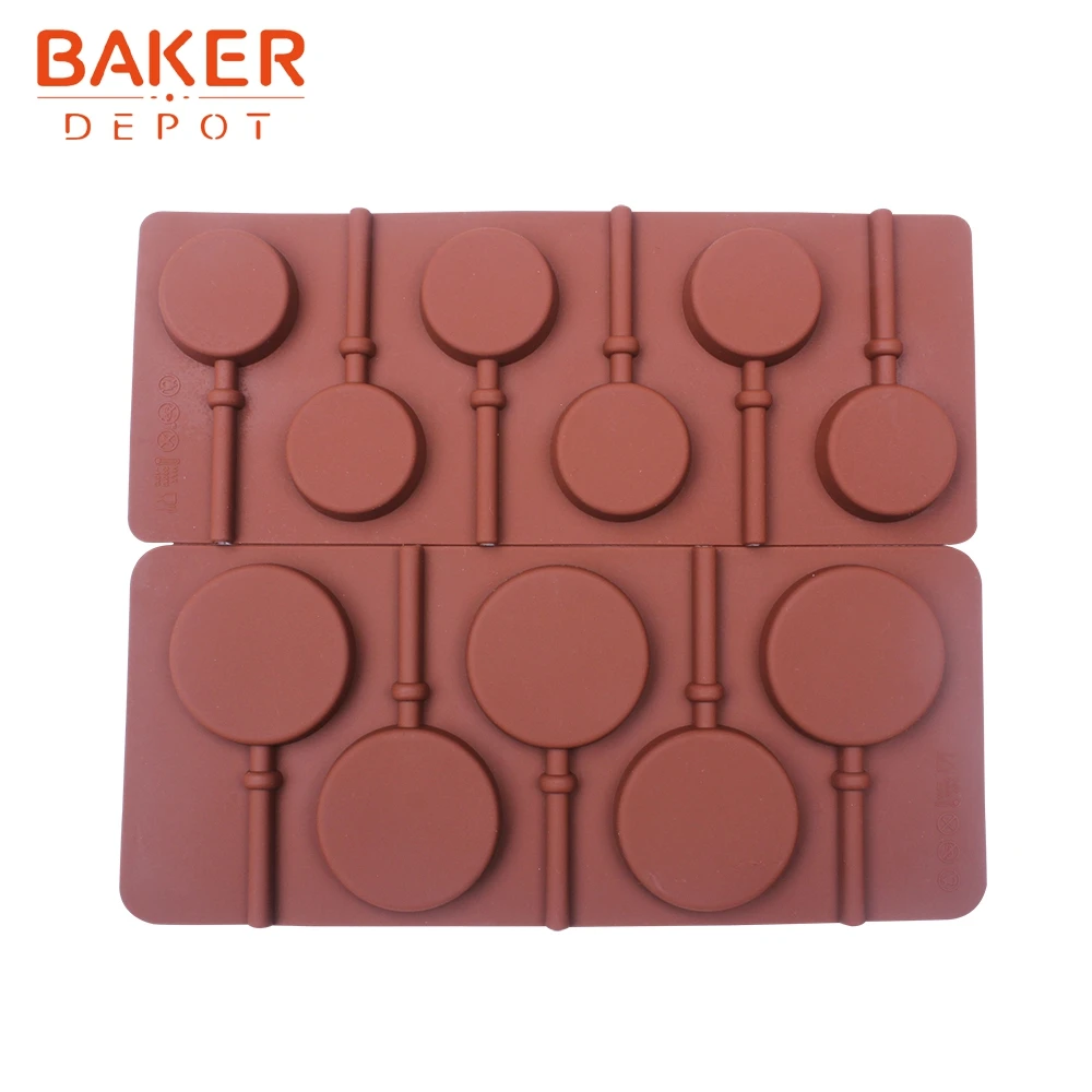 BAKER DEPOT силиконовая форма для леденца круглая Конфета клейкая помадка формы для торта Формы для бисквитного печенья ледяное Печенье Шоколадный инструмент для выпечки