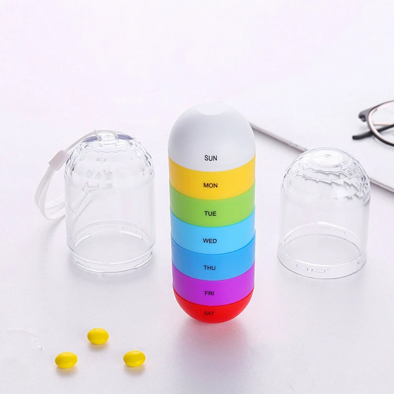 

Waterproof 7 Day Weekly Tablet Pill Storage Box Daily Medicine Dispenser Case Container
