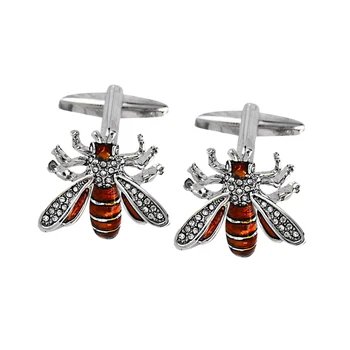 

Men's Cufflinks Red Bee Animal French Crystal Sleeve Nail Business Marriage Shirt Cufflinks