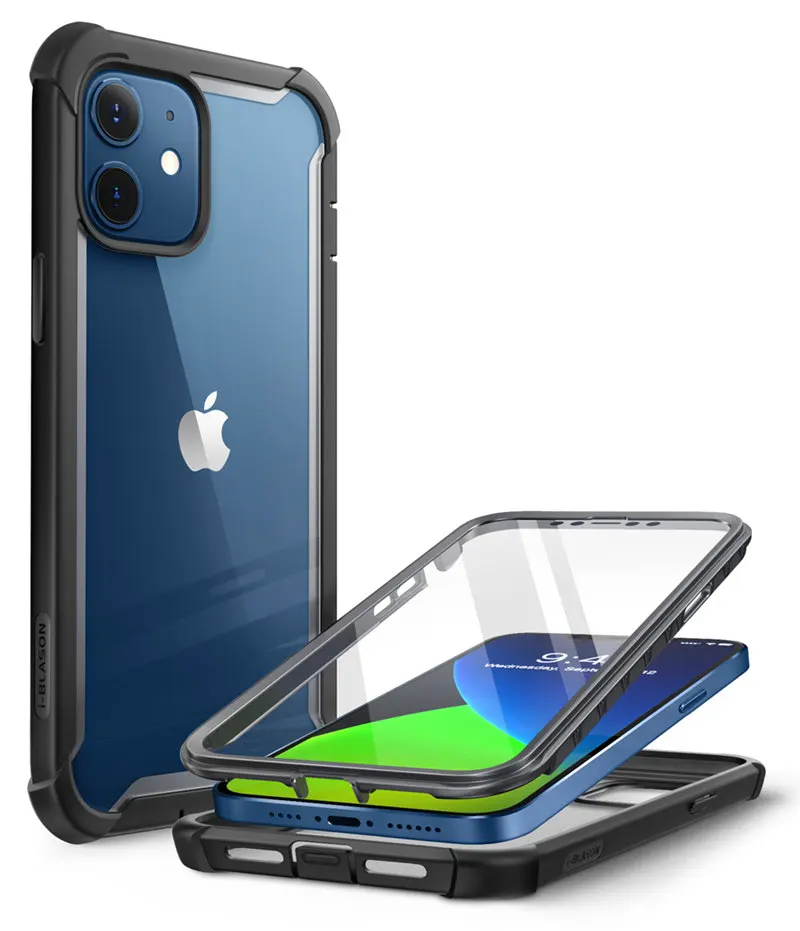 For iPhone 12 Case/12 Pro Case 6.1 inch (2020) I BLASON Ares Full Body Rugged Clear Bumper Cover with Built in Screen Protector|Бамперы| |