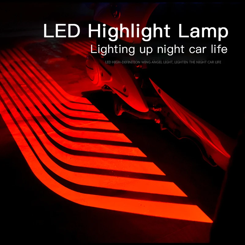 Motorcycle LED Lamps Welcome Door Courtesy Light With Projector Angels Wing Led Carpet Underglow For Car Motorcycle Light