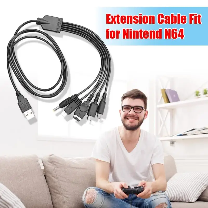 Durable USB Charger Cable Multi-function 5 in 1 Replacement Fit for Nintend NEW 3DS XL NDSLite NDSI LL |