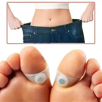 

2 pair/lot Slimming Silicone Toe Rings Foot Massager Magnetic Toe Ring Body Massge Relax for Weight Loss Beauty Health Care Too