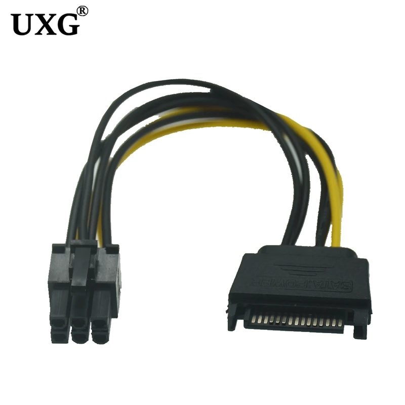 15pin SATA Power To 6pin PCIe PCI-e PCI Express адаптер кабель для видеокарты 15-pin Female 6-pin Male |