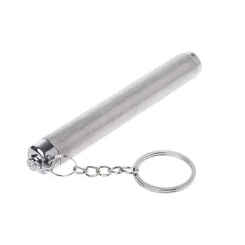 

100 Lumens AAA Battery Powered Stainless Steel Mini Pen Light LED Flashlight 40JE