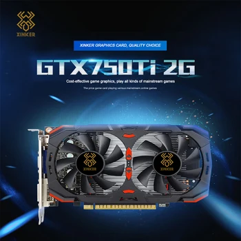 

GTX 750ti 2GB Graphics Cards GTX750ti GTX 750 Ti 2G D5 DDR5 128 Bit Pc Desktop Pci Express Computer Graphic Card Add on Card