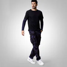 Модные свободные мешковатые камуфляжные брюки карго мужские повседневные Прямые брюки хлопковые уличные модные штаны для бега мужская одежда