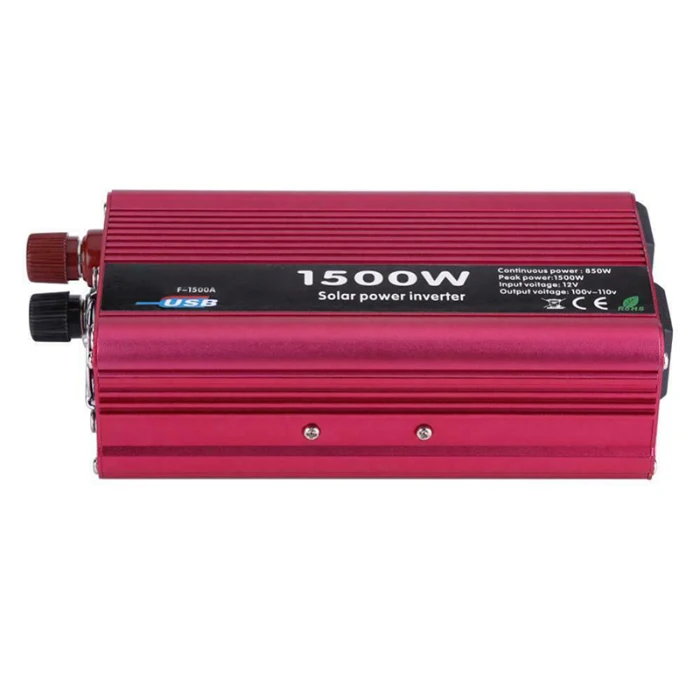 1500W Портативный Автомобильный светодиодный Мощность инвертор DC 12V к переменному току 110V преобразователь для приготовления пищи на воздухе YAN88