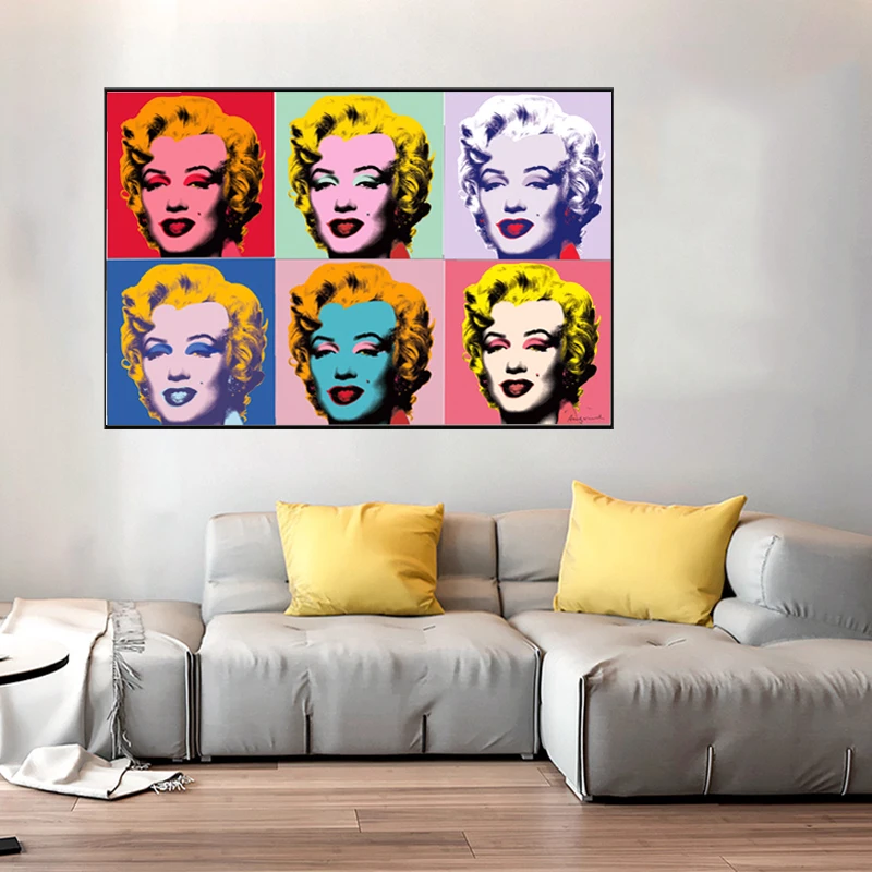 Знаменитая Мэрилин Монро Andy Warhol Картина на холсте настенные картины для гостиной Куадрос современный поп-арт домашние декоративные картины