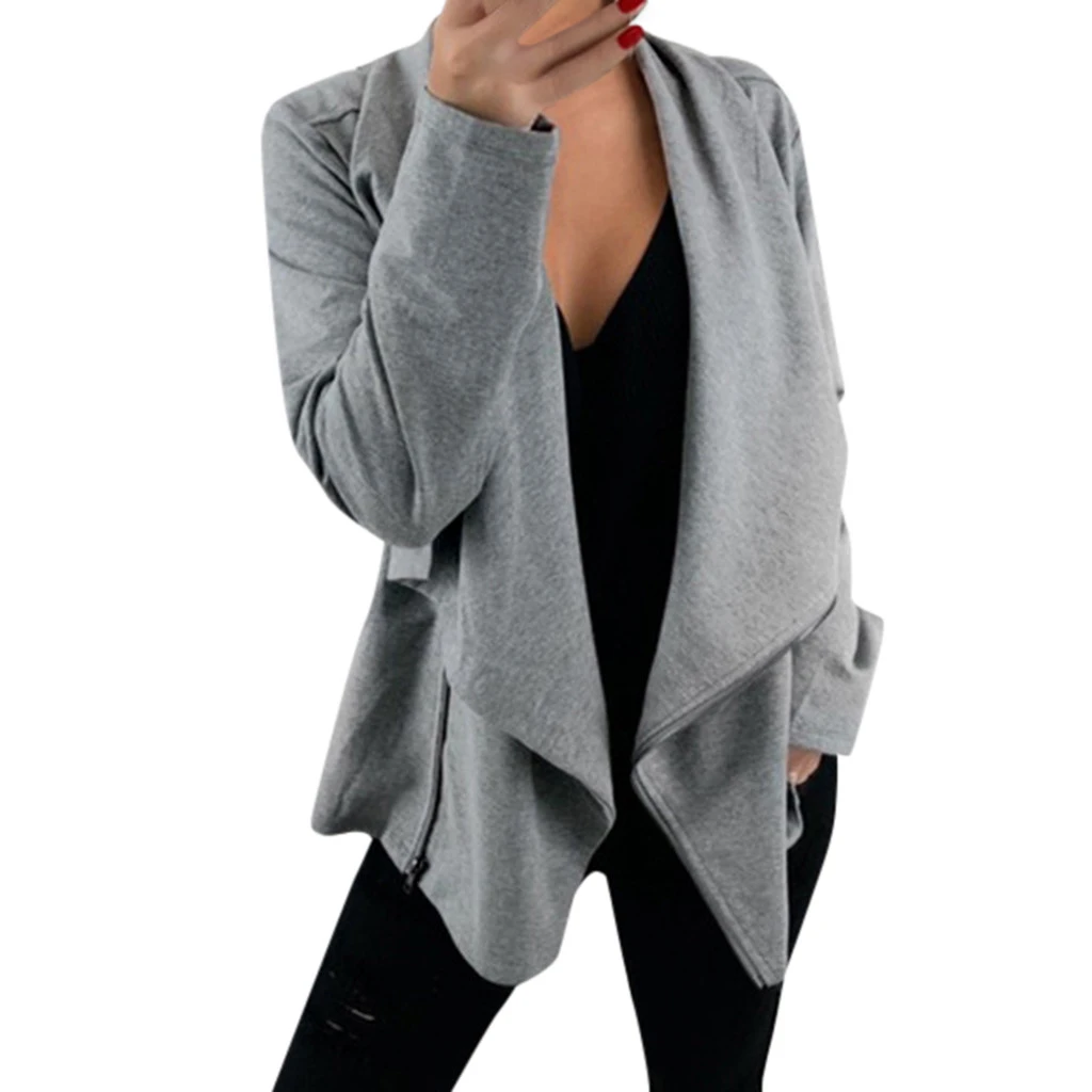 

JAYCOSIN Winter Solid Coats Women Autumn Turn Down Collar Sexy Coat Jacket Windbreaker Overcoats Female Ladies Girls 812