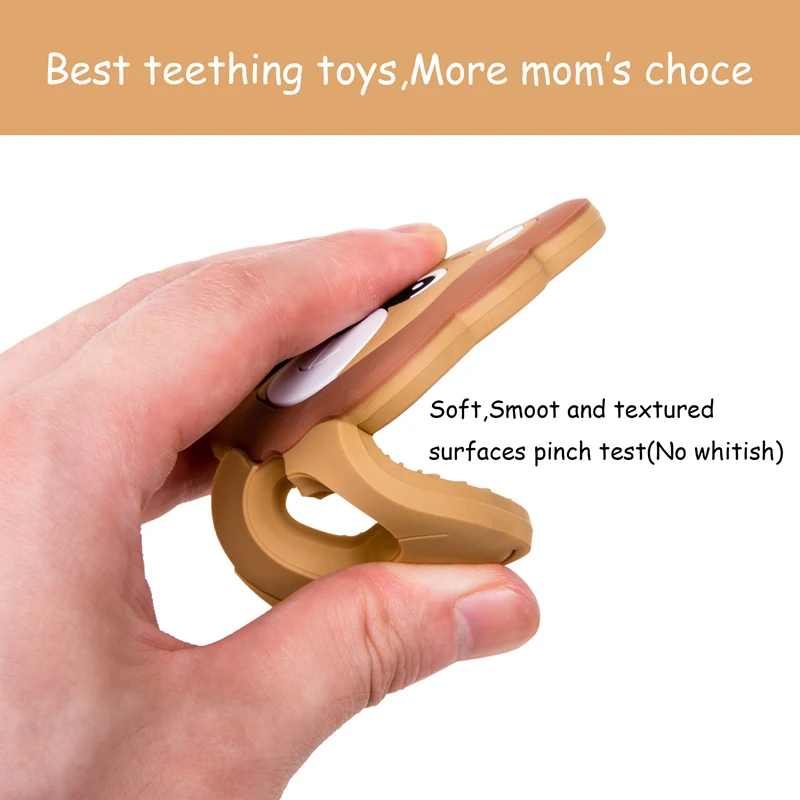 Newest Silicone Teether Lion 5pcs Cartoon Animals Lion Teether For Teeth DIY Teething Necklace Food Grade Tiny Rod Let's Make