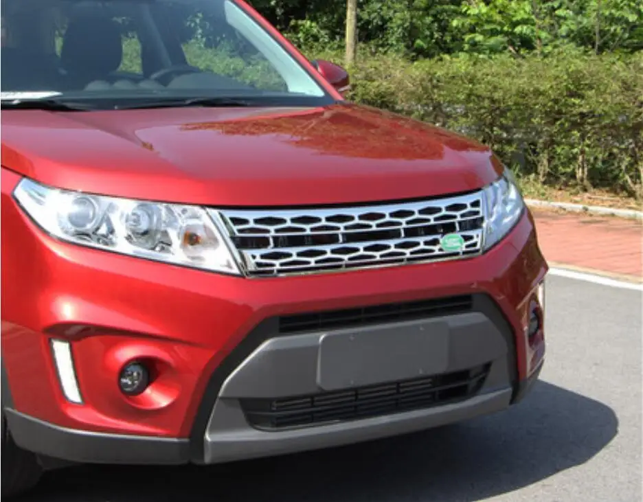 ABS Передняя решетка Вокруг отделки Гонки грили отделка для Suzuki Vitara 2015 2016 2018