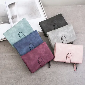 

Cute Women Wallet Coin Bag Leather Ladies Simple Bifold Small Handbag Purse