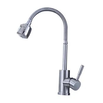 

Newly Faucet Tap Stainless Steel 360 Degree Rotatable Hot Cold Mixer Durable for Home Kitchen Sink MK