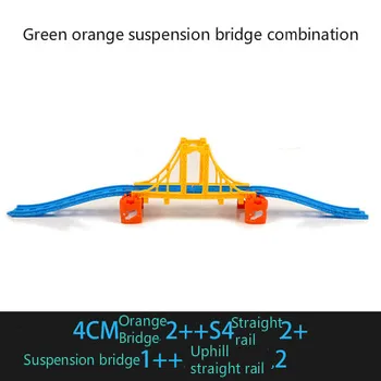 

Small train track accessories bridge pier combination electric train alloy universal track expansion viaduct up and down slope