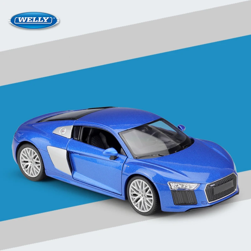 Welly Audi R8 De Aleacion Fundida Modelo De Coche De Juguete Negro Mate Para Bebe Regalos De Cumpleanos Caja Original Envio Gratis 1 24 Car Toy Diecast Modelsmodel Car Toy Aliexpress