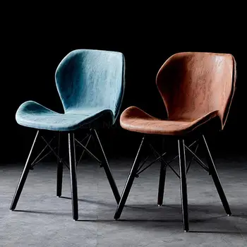 

Nordic Solid Wood Dining Chair Light Luxury Modern Simple Home Backrest Ins Net Red Desk Stool Retro Industrial Chair