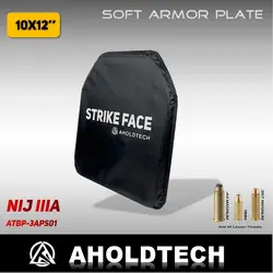 Aholdtech – plaque balistique authentique ISO NIJ IIIA 3A, panneau d'armure souple et légère, pare balles pour l'armée, le Combat et la Police 10x12 