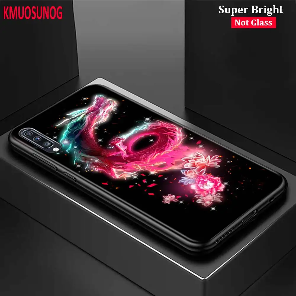 

Black Silicone Cover dragon dinosaurs Animal for Samsung Galaxy A70 A90 A80 A60 A50 A40 A30S A20E A20S A10 Phone Case