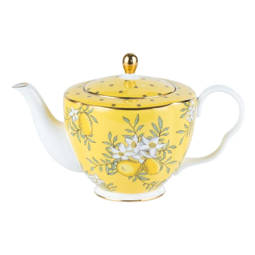 Английский день чашка костяного фарфора кофейная чашка блюдце набор ручная роспись золото роскошный керамический ситечко таза кафе свадебный подарок E5 - Цвет: Big teapot